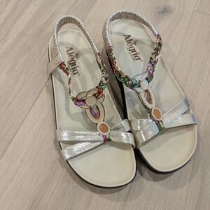 Alegria gold sandals